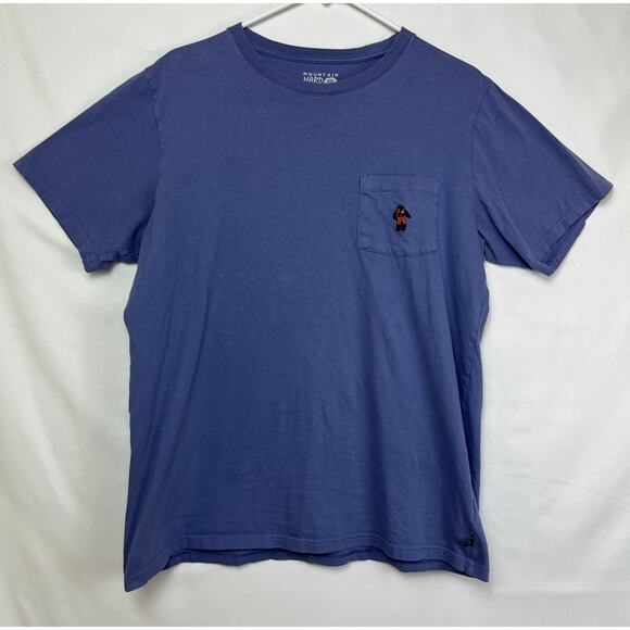 Mountain Hardwear Men's Large Blue One Pocket Short Sleeve Embroidered T-Shirt - Picture 1 of 7
